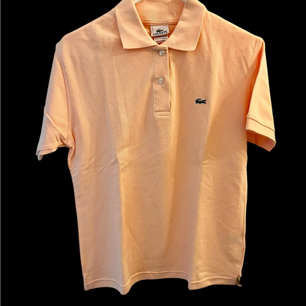 Lacoste women pique Peach Polo Shirt